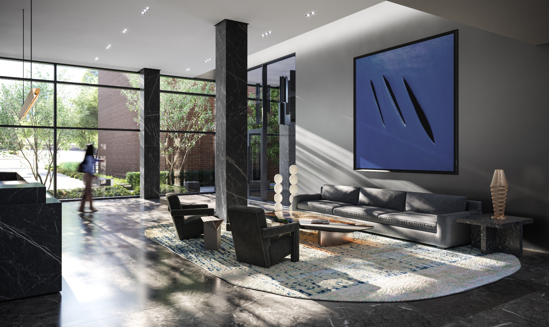 Lobby lounge by Burdifilek with Louis Vuitton furnishings
