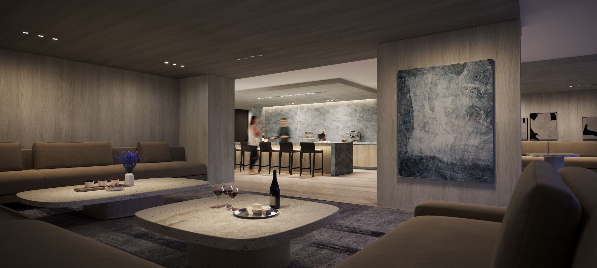 Party room with Louis Vuitton Objets Nomades pieces